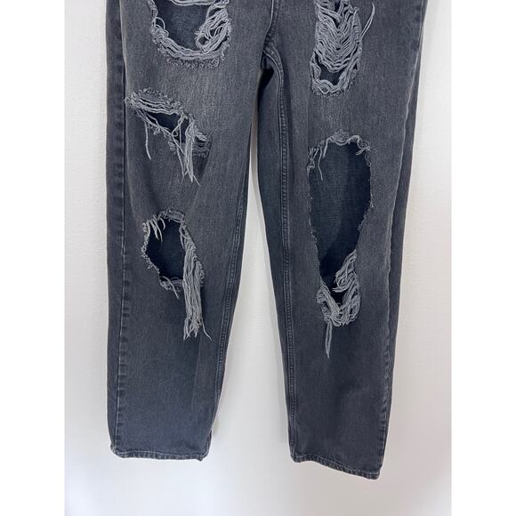 BDG High-Rise Baggy Gray Distressed Jeans Size 29 - Picture 2 of 8